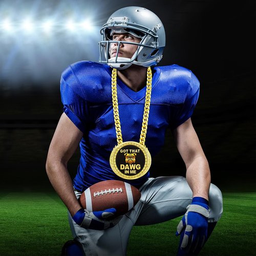 Misdary Turnover Chain Medal - 6" Big Medal Necklace for Football MVP | Sports Awards & Gifts