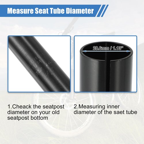 X AUTOHAUX 2 Pcs 28.6mm to 31.8mm Bicycle Bike Seat Post Tube Adapter Seatpost Reducing Sleeve Adapter Aluminium Alloy Black