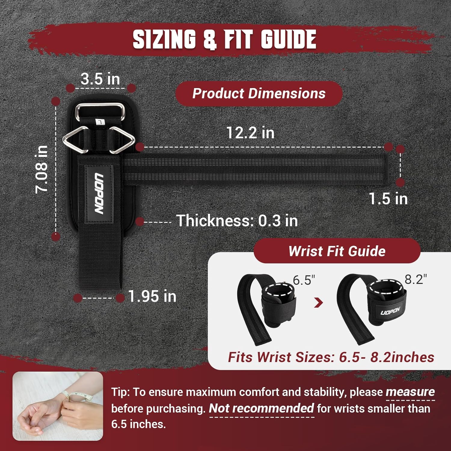 Skiennix Weight Lifting Straps - 2-in-1 Non-Slip Wrist Straps with Double Triangle Rings for Home Gym