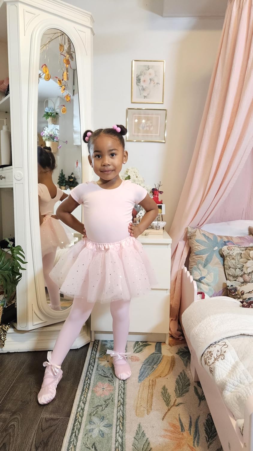 Stelle Ultra Soft Pro Dance Tights - Comfortable Ballet Footed Tights for Kids | Toddler to Big Kid Sizes