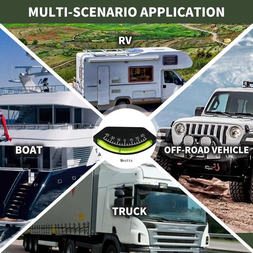 Level Gauge For Rv(2-Pack), Rv Level Bubble, Camper Level, Rv Levels, Rv Level Bubble, Camper Level, Car Inclinometer Gauge, Level Gauge for Truck, RV, Trailer Leveling Bubble,Trailer