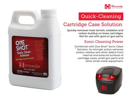 Hornady 043355 Lock-N-Load Sonic Gun Cartridge Cleaner Solution, Quart