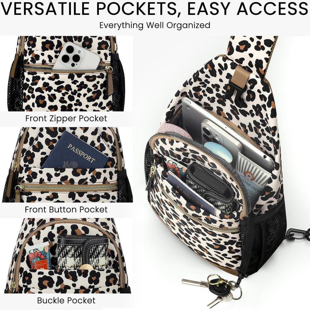 Skiennix Small Crossbody Bag - Versatile Sling Backpack for Travel | Casual Design for Men & Women