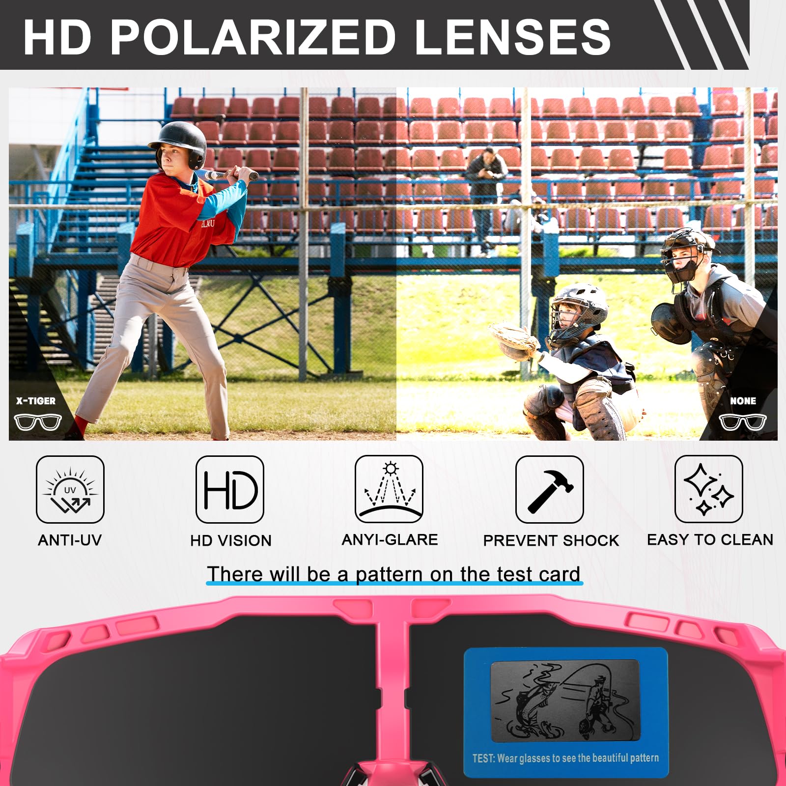 X-TIGER Polarized Sports Sunglasses for Men Women Cycling Glasses Baseball Running Fishing MTB Sunglasses UV400