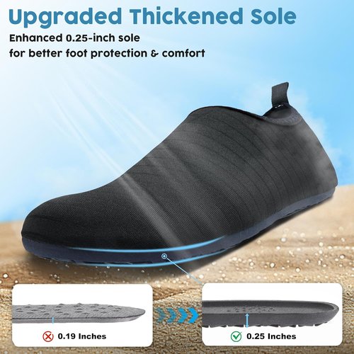 Metog Quick-Dry Water Shoes | Barefoot Aqua Socks for Men & Women - Ideal for Beach, Swim, Surf & Yoga
