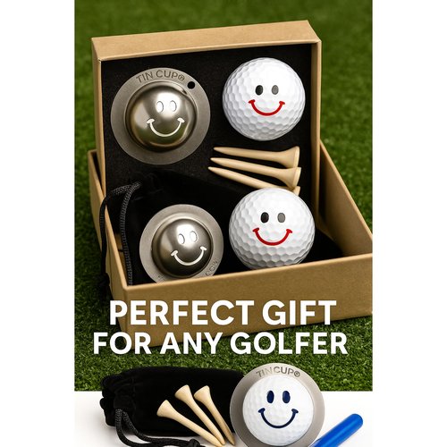 Tin Cup Golf Ball Marker Stencil - Premium Personalization Tool for Golfers - Custom Design Ball Marker - Golf Accessories Gift for Men and Women- Made in The USA (Groovy)