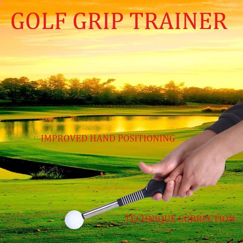 WIGERLON Retractable Golf Swing Training aid,Golf Swing Practice Stick,Golf Grip Trainer,Golf Swing aid for Warm-up,Click Stick Golf Trainer for Right Handed