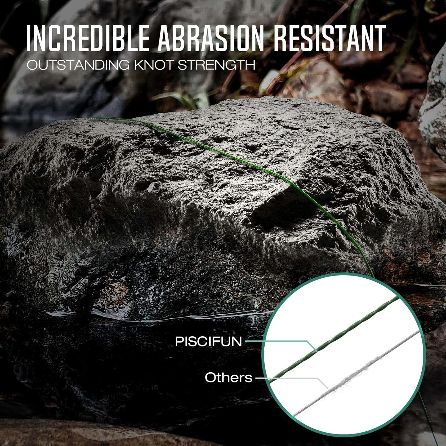 Piscifun Onyx Braided Fishing Line - Super Strong, Abrasion Resistant, Zero Stretch | 6lb-150lb Options