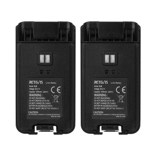 Retevis RT68 Two Way Radio Battery,3.7V 1200mAh Original Li-ion Battery,Compatible with Retevis RT68 Walkie Talkies (2Pack)