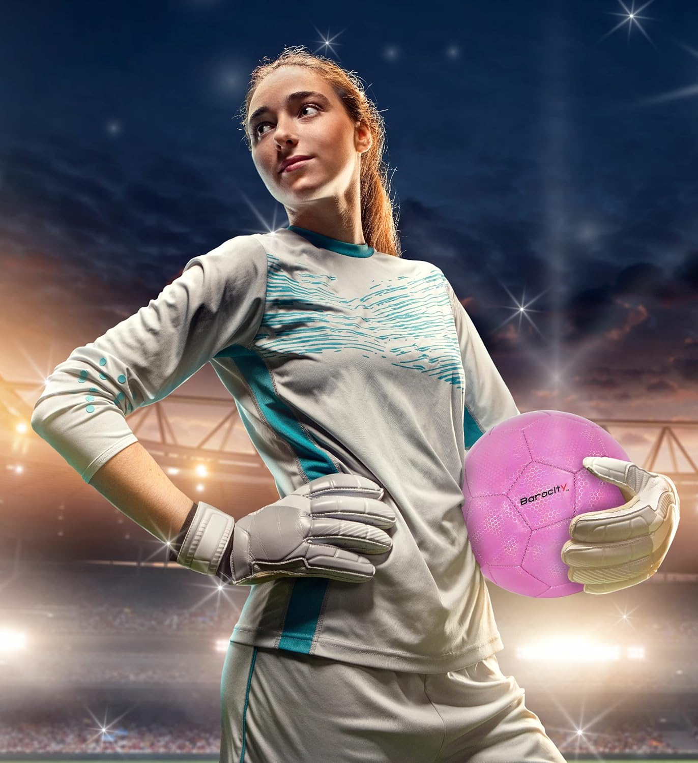 Skiennix Soccer Ball - Premium Official Match Ball with Reflective Iridescent Rainbow Design | Durable for Indoor & Outdoor Play