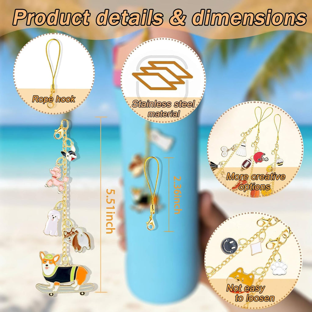 Owala Charm | Compatible with 24 oz, 32 oz, 40 oz Water Bottles & Stanley Cup | Keychain Accessory
