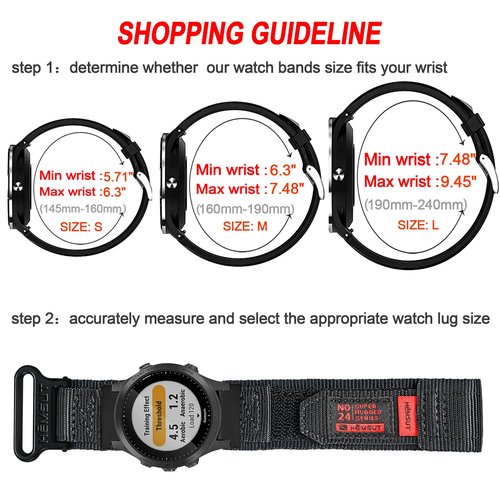 SMITHA Compatible with Garmin Forerunner 235, Rugged Replacement Watch Band Strap Wristband for 220/230/235/620/630/735XT/235 Lite Smart Watch for Women Men