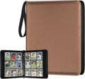 GERMUN 9 Pocket Card Binder - Premium Zip Trading Card Album for MTG, TCG & Sports Cards | Brown, 720 Double-Sided Pockets