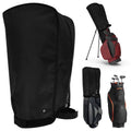 Portable Golf Bag Rain Cover, Foldable 1680D Oxford Cloth Waterproof Golf Bag Protector Hood for Men Women Golfer Beginner for Stand Bags & Carry Cart(Black)