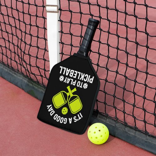 Funky Qiu 2PCS Pickleball Paddle Covers Case - Elongated Protective Paddle Case for Rackets Zipper Racket Sleeve with Mesh Pocket Protective Bag,Pickleball Accessories(Love Pickleball)