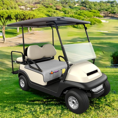 Federedevo Golf Cart Seat Covers, Universal Golf Cart Seat Blanket for EZGO、Yamaha、Club Car and More 2 Person Seats Golf Carts, with 4 Pockets & Nonskid Bottom