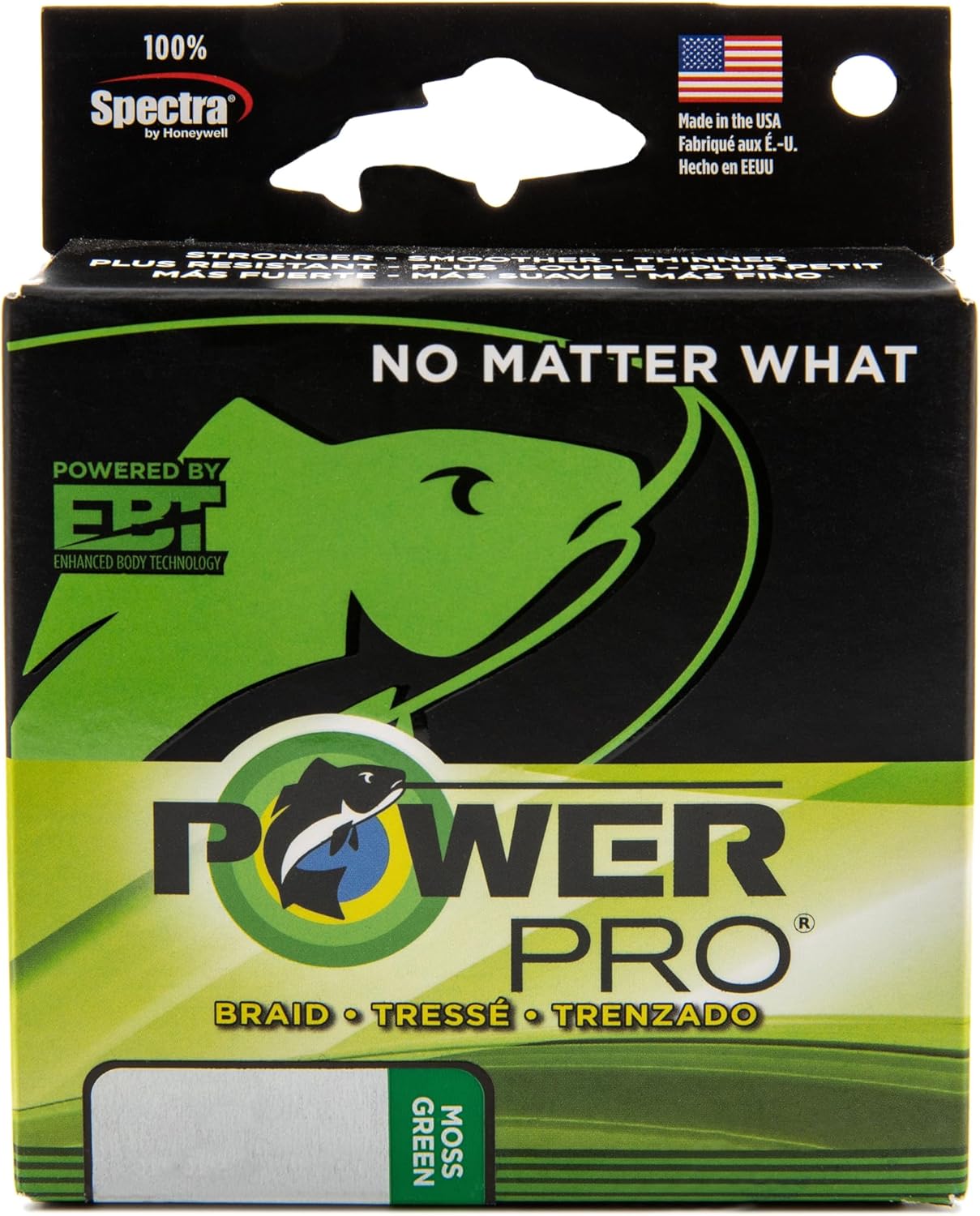 Power Pro Spectra Fiber Braided Fishing Line - Durable, High Strength - 150 Yards, Green