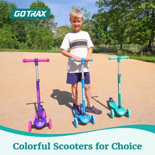 Gotrax KS1 Kids Kick Scooter - LED Lighted Wheels, Adjustable Height Handlebars | Safe & Fun for Ages 2-8, Up to 110 Lbs