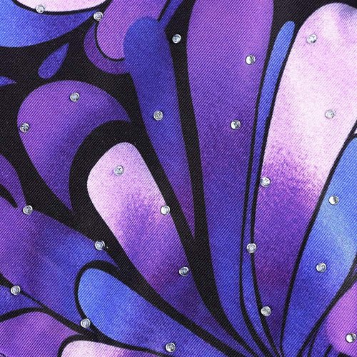 HOZIY Girls' Gymnastics Leotard - Sparkling Snowflake Biketard in Blue, Purple & Hot Pink