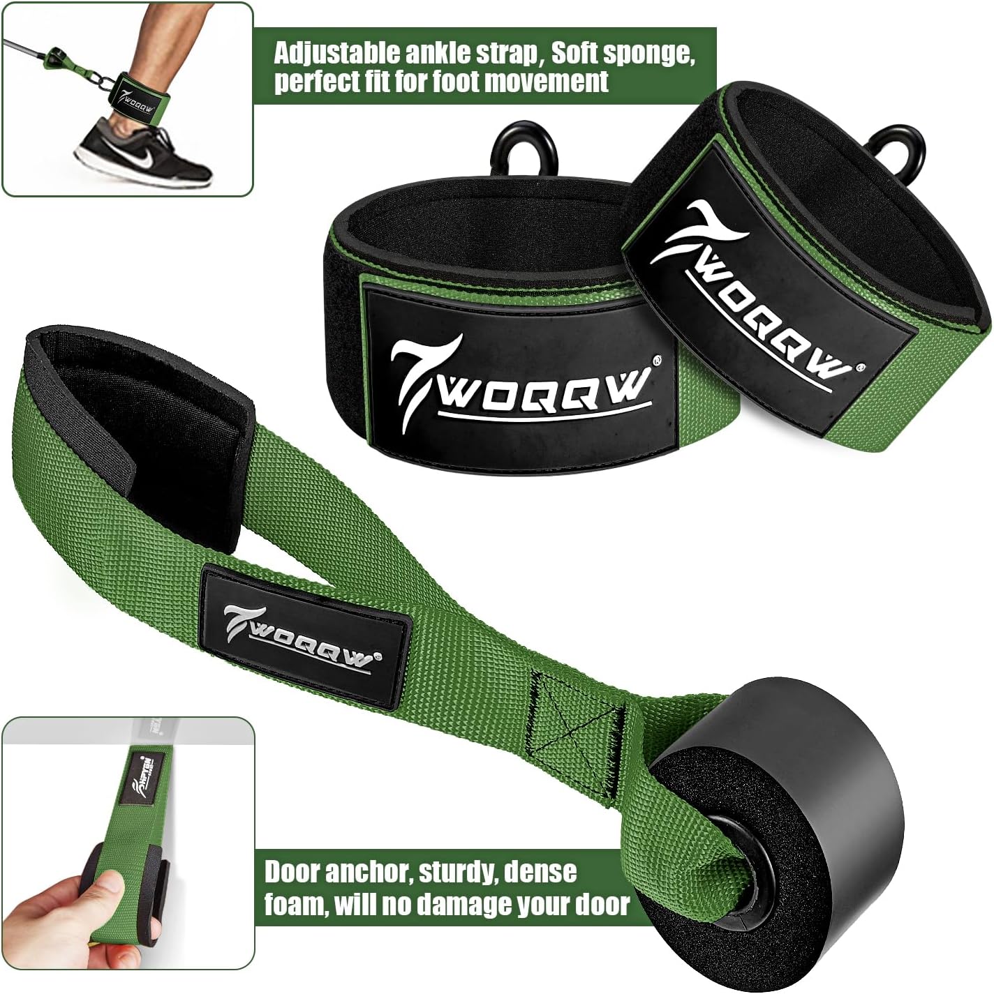 WOQQW Heavy Resistance Bands - 350lbs/450lbs Exercise Bands with Handles for Strength Training | Home Gym Equipment