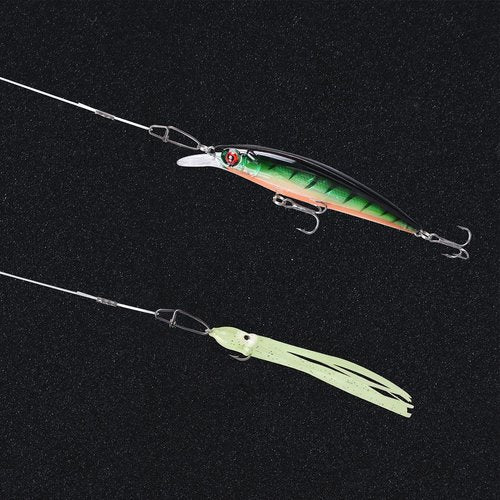 50lb Fluorocarbon Fishing Leaders by [Brand Name] - 10/20 Pcs, 20in Saltwater/Freshwater with Swivel & Snap