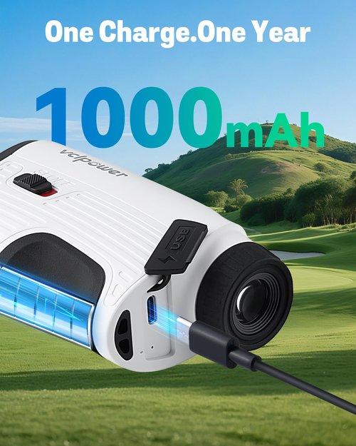 Golf Rangefinder with Slope, 1200 Yards Laser Range Finder for Golf & Hunting, 7X Magnification, Flag Lock Vibration, Rechargeable Battery, Magnetic Strip, Gift for Men
