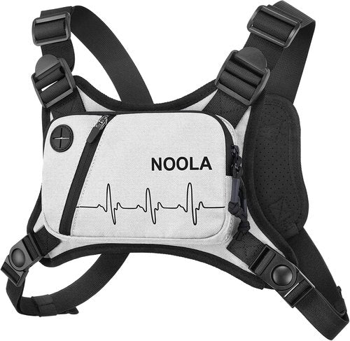 NOOLA Running Chest Pack - Lightweight Reflective Vest for Men & Women | Ideal for Jogging & Cycling, White