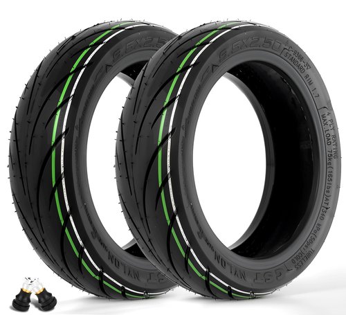 Felixstory 9.5x2.50 Vacuum Tire, Fit for NIU KQi3 Pro/KQi Air/KQi Max Electric Scooter, 9.5 Inch Rear Front Wheel Replacement, Tubeless, Non-slip, Abrasion, Shockproof, 2pcs