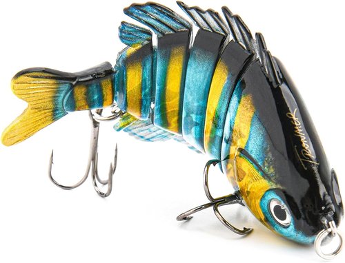 Dyneema Fishing Lures - Lifelike 3.5" Segmented Swimbait for Freshwater & Saltwater Fishing