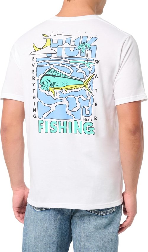 HUK Men's Fishing Graphic Tee - Performance Short Sleeve | Quick-Dry Comfort