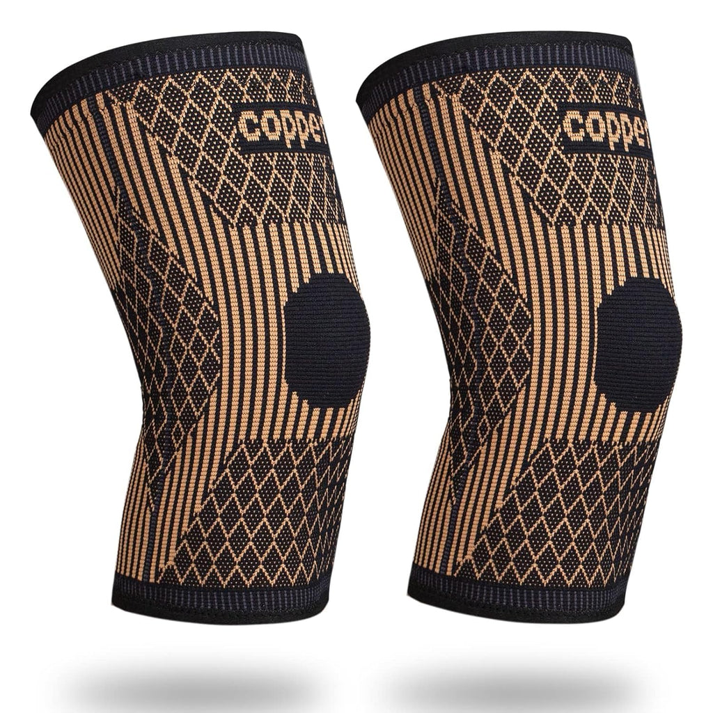 Skiennix Knee Brace - Copper Compression Sleeve for Pain Relief | Men & Women | Large Size