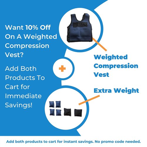 Harkla Weighted Compression Vest Extra Weights - 2lb Adjustable Insert Set (4 x ¼ lb & 2 x ½ lb) - Customizable Deep Pressure Support for Kids Sensory Vests
