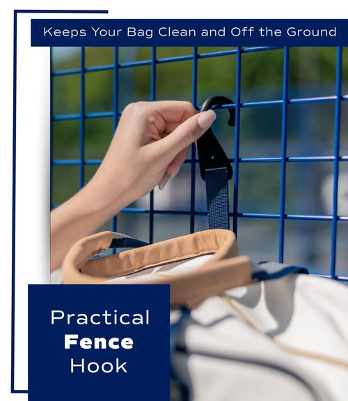 Net & Style Pickleball Bag Women Stylish Tote Large Capacity Paddle Holder Shoe Compartment Elegant Lightweight Design Durable Zipper Pockets Fence Hook White Navy Court Gym Travel Organizer