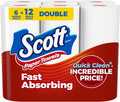 Scott Paper Towels - Choose-A-Sheet Design | 6 Double Rolls (12 Regular Rolls, 108 Sheets Each)