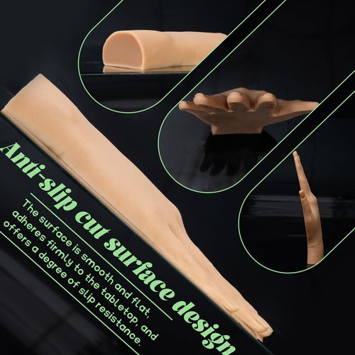 Veikmv Silicone Practice Hand Fake Tattoo Hand,Dummy Fake Tattoo Skin for Tattoo Artists and Beginners