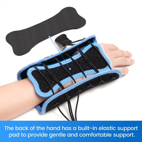 Velpeau Wrist Brace for Carpal Tunnel, Adjustable Elastic Tension Cords with Splints, Night Wrist Support for Arthritis, Tendonitis, Sprain, Injuries, Wrist Pain Relief Women and Men (Right Hand, M)
