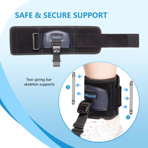 joingood AFO Foot Drop Brace for Walking, Drop Foot Brace for Walking with Shoes, Adjustable Foot Brace for Drop Foot Support, Soft Drop Foot Braces, Fits Left or Right Foot, Women & Men(S/M)
