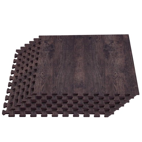 Forest Floor Farmhouse 3/8 Inch Thick Printed Foam Tiles, Premium Wood Grain Interlocking Foam Floor Mats, Anti-Fatigue Flooring – Stylish Flooring Solution