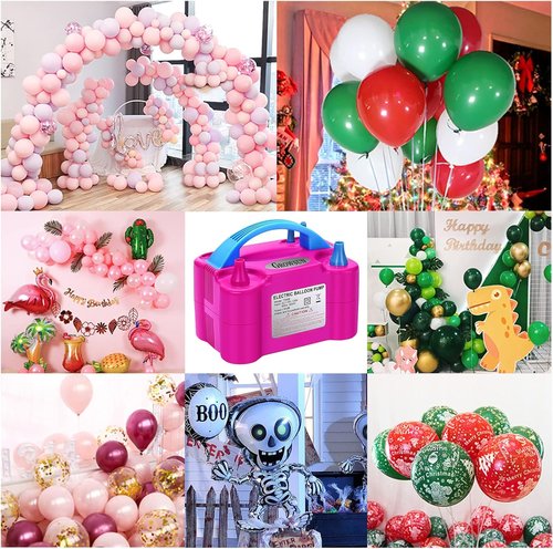 Growsun Electric Balloon Pump - 110V 600W Air Blower for Party Decorations | Garland Arch Kit Included