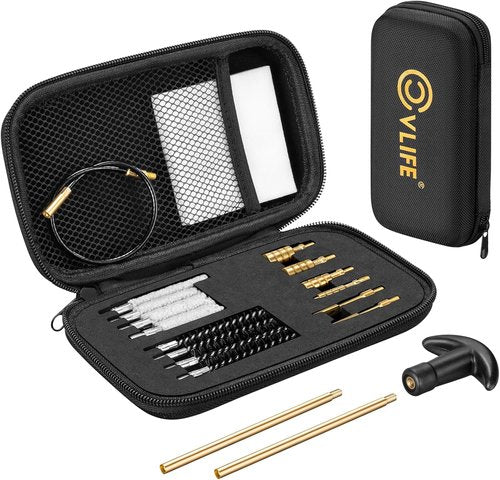 CVLIFE Gun Cleaning Kit - Universal Cleaning Solution for .177, .22, .357, .40, .45 Caliber Firearms