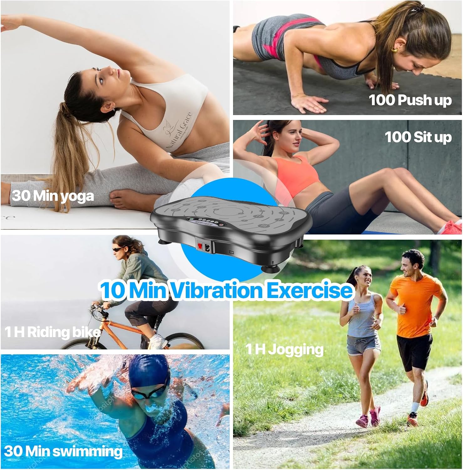 Skiennix Vibration Plate Exercise Machine - Whole Body Workout & Lymphatic Drainage | Home Fitness Equipment