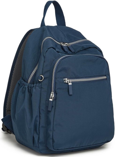 DOKUDOKU Small Nylon Backpack Mini Casual Daypack Lightweight Backpack for Women (NAVY BLUE)