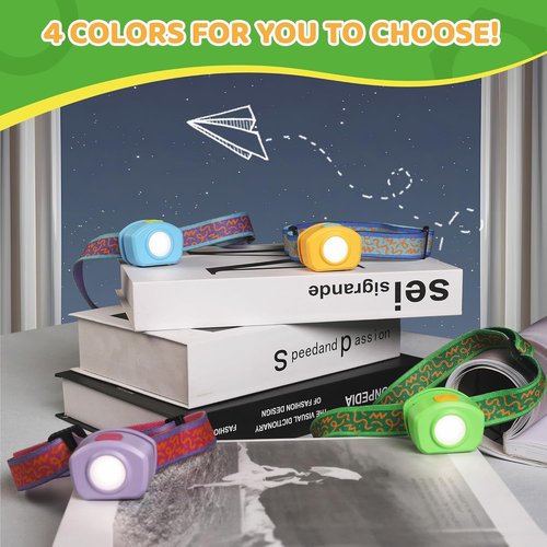 EverBrite LED Headlamp - Rechargeable Kids Headlamp with RGB Mode | Adjustable Headband for Camping & Halloween