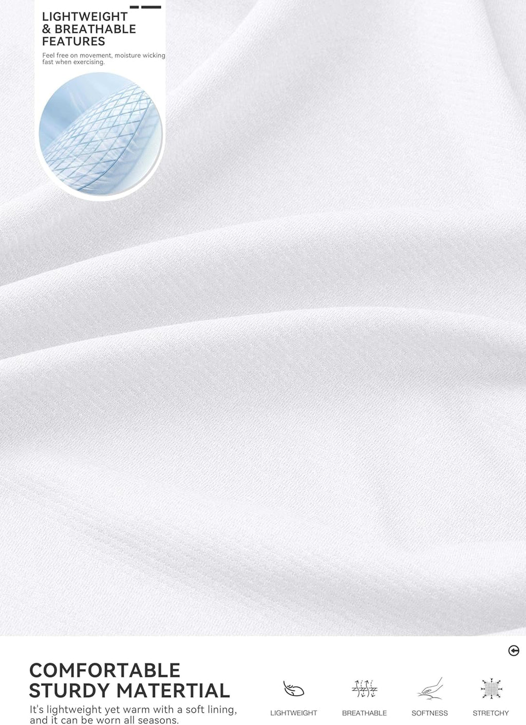 Obla Golf Quarter Zip Pullover - Lightweight Men's Mock Neck Sweatshirt with Sun Protection | Long Sleeve