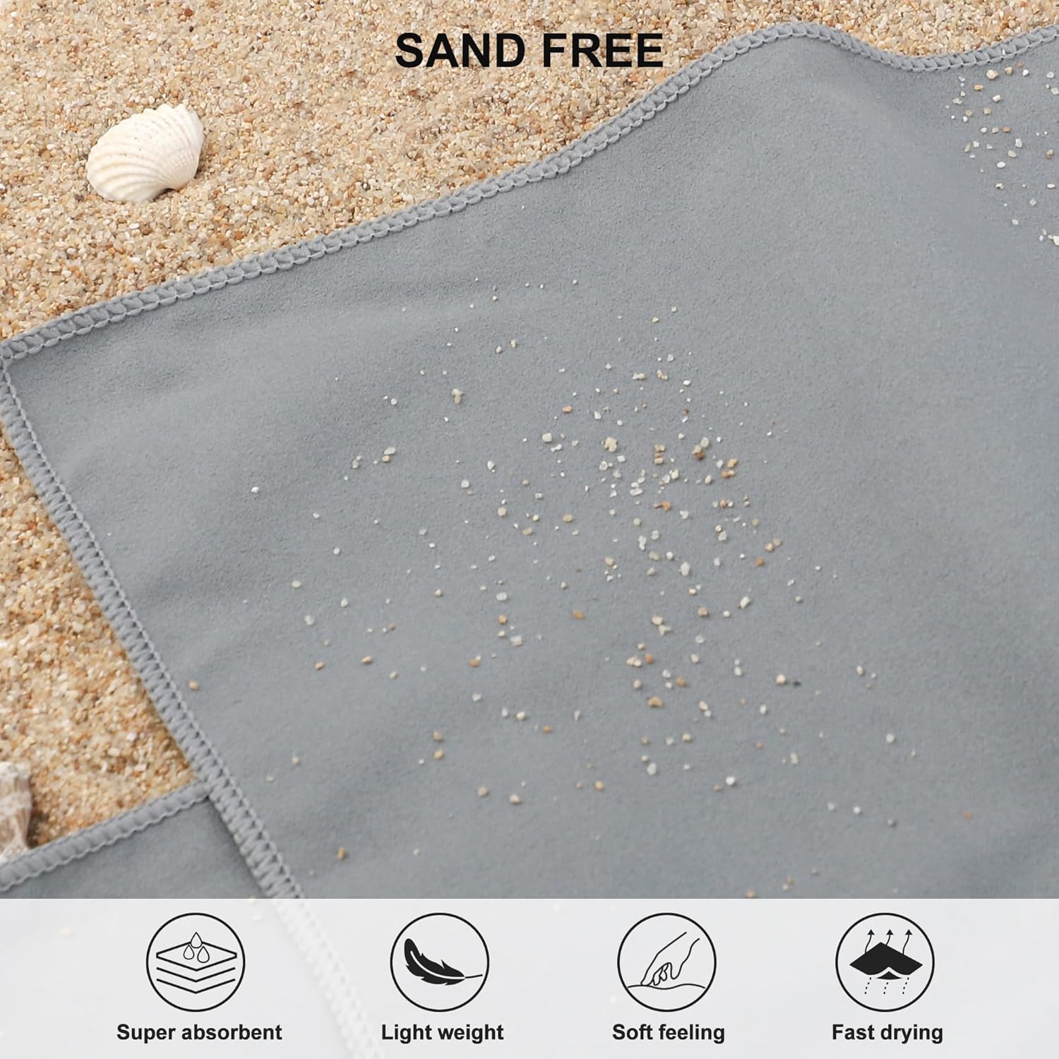 Rainleaf Microfiber Towel Perfect Travel & Gym & Camping Towel. Quick Dry - Super Absorbent - Ultra Compact - Lightweight. Suitable for Trip, Beach, Shower, Backpacking, Pool