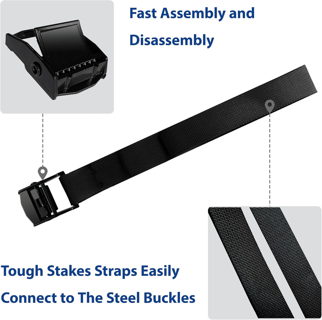 Skiennix Trampoline Anchor Stakes - Heavy Duty Steel Corkscrew Shape for Tents & Canopies