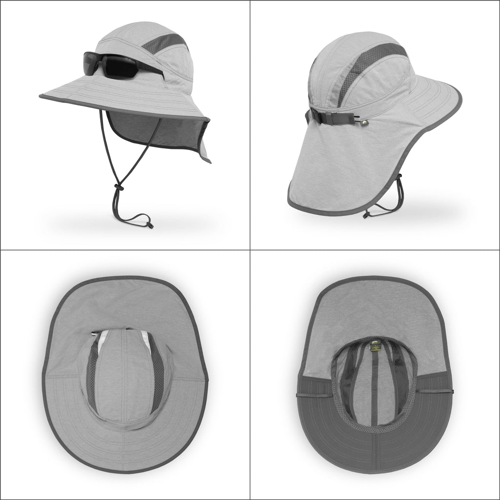 Sunday Afternoons Ultra Adventure Hat - UPF 50+ Sun Hat for Men & Women with Neck Cape, Adjustable Fit, Breathable, Water-Resistant Design for Hiking, Fishing, or Outdoor Travel, Tan Melange, L/XL