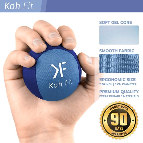 Koh Fit Stress Ball Multipacks for Adults - Stress Reliever Squeeze Balls - for Hand Therapy and Stress Relief