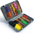 YDIUDL 3rd Gen Fly Fishing Flies Kit - 80 Hand-Tied Dry Flies for Trout, Bass & Salmon | Lifelike Lures for Freshwater Fishing