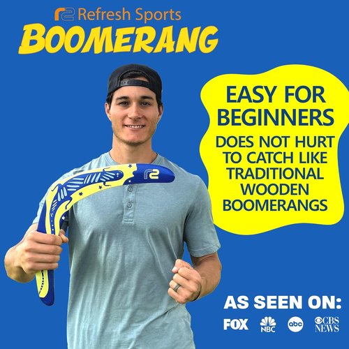 Boomerang | Fun & Easy-to-Throw Boomerangs for Adults & Kids - Soft Catch Outdoor Toy - Perfect Summer Gift